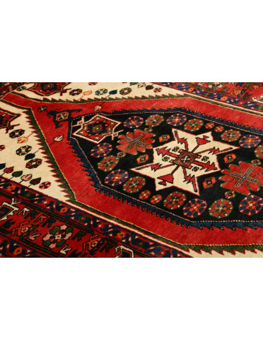136x203 Cm Caucasian, Geometric Medallion, Wool On Cotton,