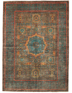 Tappeto Mamlouk Pakistan 169x232 Blu Petrolio O
