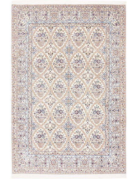 Tappeto Nain 9la Persia 204x302 Crema Blu