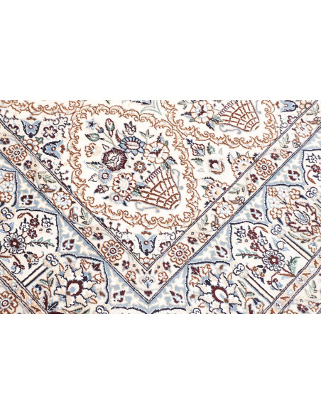Tappeto Nain 9la Persia 204x302 Crema Blu