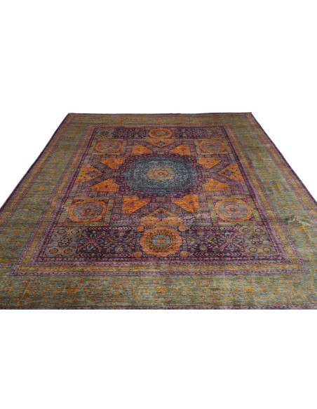 Mamlouk 243x303 Cm Mamlouk, Pakistan, Lana Cardata A Mano