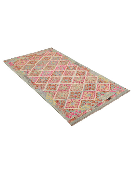 Kilim 100x194 Cm Kilim, Afghanistan, Hand-carded Wool warp: