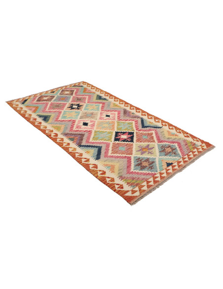 Kilim 101x202 Cm Kilim Afghanistan Hand-carded Wool warp: