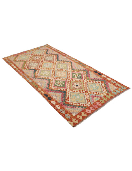 Kilim 101x210 Cm Kilim, Afghanistan, Hand-carded Wool,