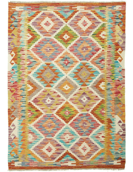 Kilim 105x149 Cm Kilim, Afghanistan, Lana Cardata A Mano