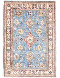 Rug Kazak Co 165x247 Sky Blue Terracotta