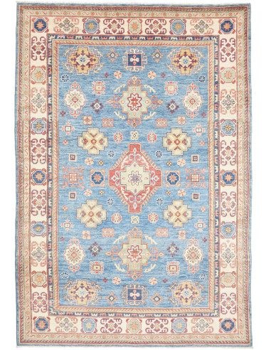 Rug Kazak Co 165x247 Sky Blue Terracotta