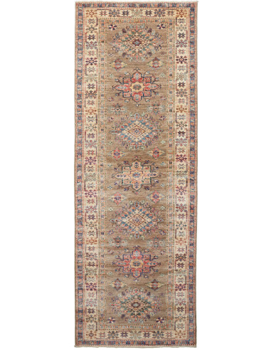 Rug Kazak Fine Pakistan 82x235 Earthy Brown Bei