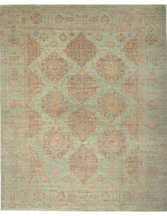 Tappeto Tribal Pakistan 248x307 Verde Acqua Pol