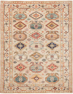 Tappeto Kazak Fine Pakistan 167x218 Beige Crema