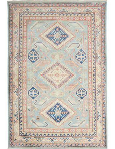Rug Kazak Afghanistan 120x179 Pale Blue Navy Bl