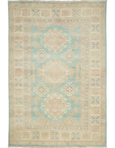Rug Kazak Afghanistan 103x151 Muted Aqua Cream