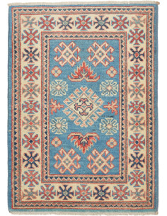 Rug Kazak Afghanistan 62x85 Blue Terracotta Red