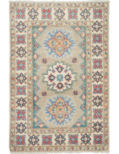 Tappeto Kazak Afghanistan 62x94 Beige Blu