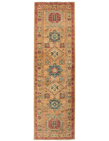 Tappeto Kazak Fine Pakistan 74x251 Arancio Bruc