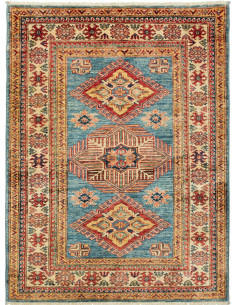 Tappeto Kazak Fine Pakistan 100x134 Blu Petroli