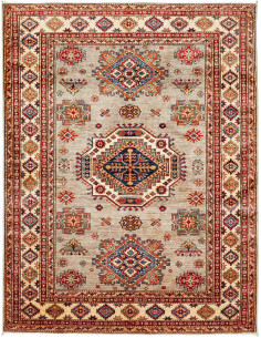 Tappeto Kazak Fine Pakistan 154x200 Grigio-beig