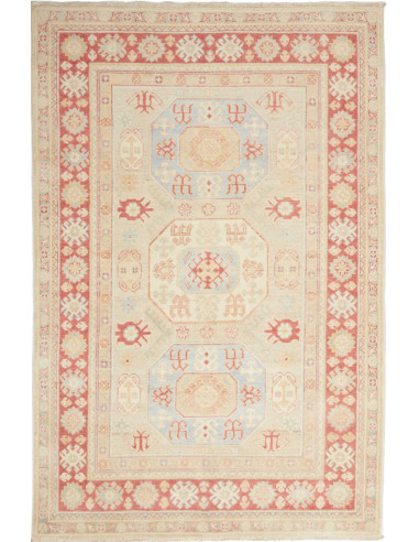 Rug Kazak Afghanistan 118x181 Cream Terracotta