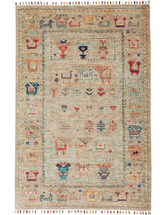 Tappeto Rubin Pakistan 79x132 Grigio-beige Tenu