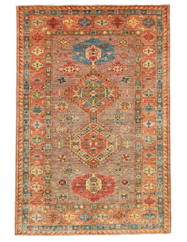 Tappeto Kazak Fine Pakistan 124x186 Marrone Ter