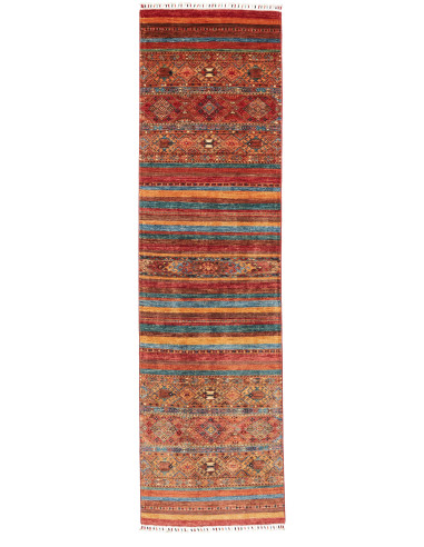 Rug Samarkand Pakistan 82x292 Red Blue