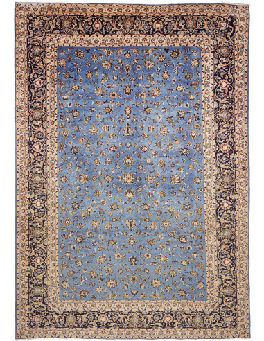 Tappeto Kashan Persia 307x447 Azzurro Cielo Blu