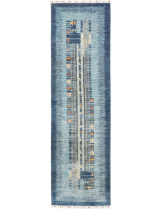 Tappeto Siva Pakistan 83x300 Blu Azzurro