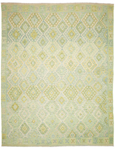 Tappeto Kilim Afghanistan 318x413 Verde Menta A