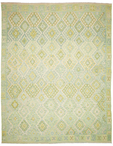 Tappeto Kilim Afghanistan 318x413 Verde Menta A