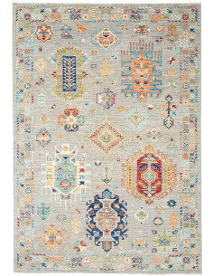 Tappeto Tribal Pakistan 126x180 Grigio Perla Ar