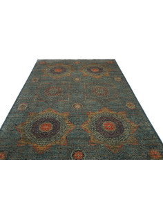 Tappeto Mamlouk Pakistan 203x299 Blu Petrolio O 2