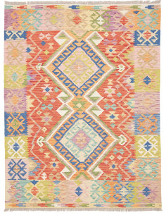 Rug Kilim Afghanistan 152x200 Terracotta Cobalt