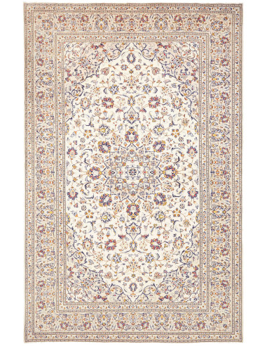 Tappeto Kashan Persia 200x310 Crema Blu