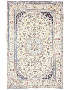 Tappeto Nain 9la Persia 198x308 Avorio Blu