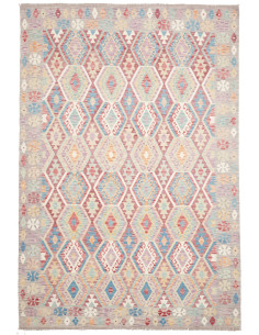 Tappeto Kilim Afghanistan 208x303 Grigio-talpa