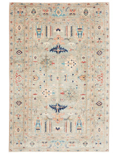 Rug Kazak Fine Pakistan 202x300 Light Sage Gree