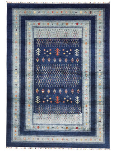 Tappeto Siva Pakistan 209x294 Blu Notte Blu Cie