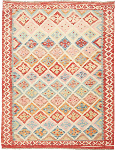 Kilim 158x204 Cm Kilim Afghanistan Hand-carded Wool, Cotton