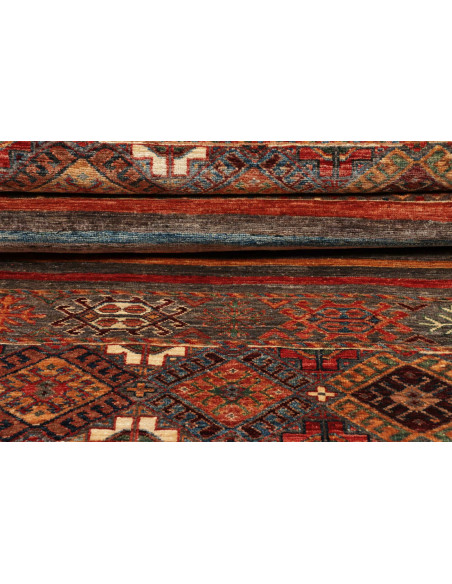 Rug Samarkand Pakistan brown grey 83x239