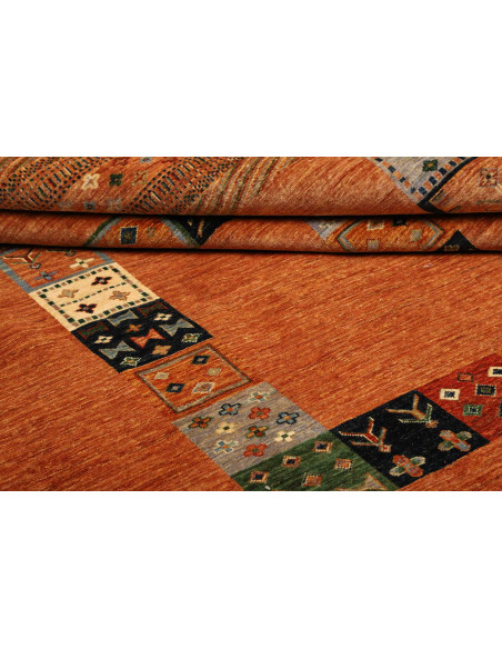 Siva 209x250 Cm Siva Pakistan Hand-carded Wool warp Cotton