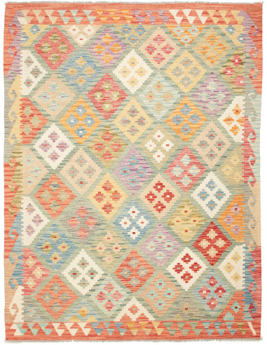 Kilim 154x200 Cm Kilim, Afghanistan, Lana Cardata A Mano