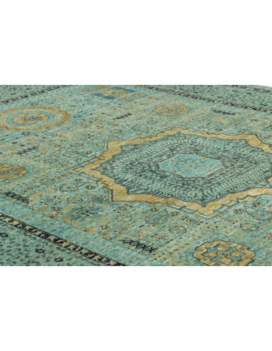 Rug Mamlouk Pakistan 207x294 Turquoise Gold