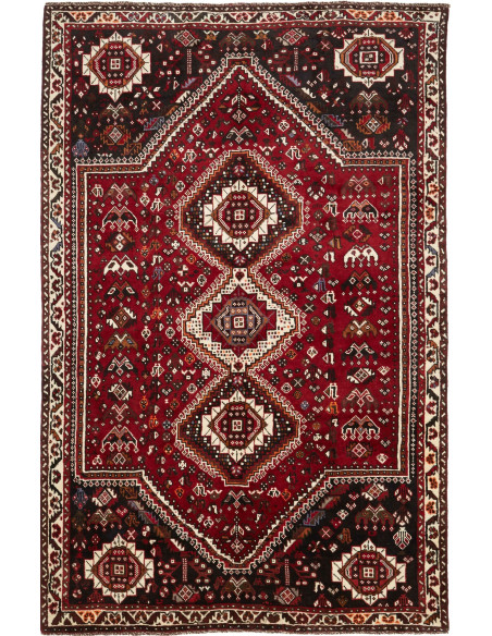 Tappeto Shiraz Persia marrone giallo 167x261