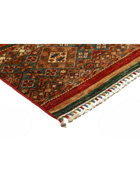 Tappeto Samarkand Pakistan 90x249 Rosso Terraco