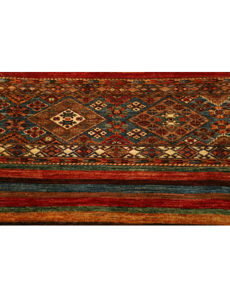 Rug Samarkand Pakistan 90x249 Terracotta Red De