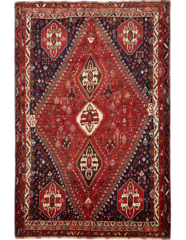 Tappeto Shiraz Persia marrone blu 187x283