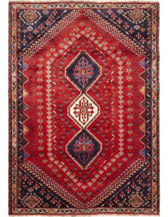 Rug Shiraz Fine Persia maroon yellow 182x258