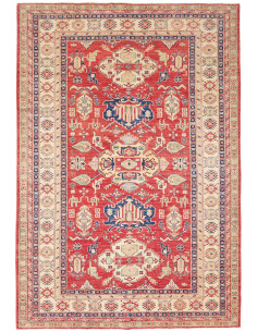 Kazak Fine 202x290 Cm Kazak Fine, Pakistan, Hand-carded Wool