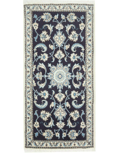 Tappeto Nain Kashmar Persia bianco azzurro 70x133