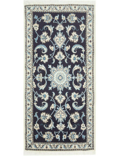 Tappeto Nain Kashmar Persia bianco grigio 65x138